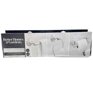 Better Homes & Gardens Cameron 3-Piece Bathroom Hardware Set Chrome Finish NEW